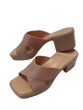 Jeffrey Campbell bubble gum platform cross band strap slides 10 SHELF 4846